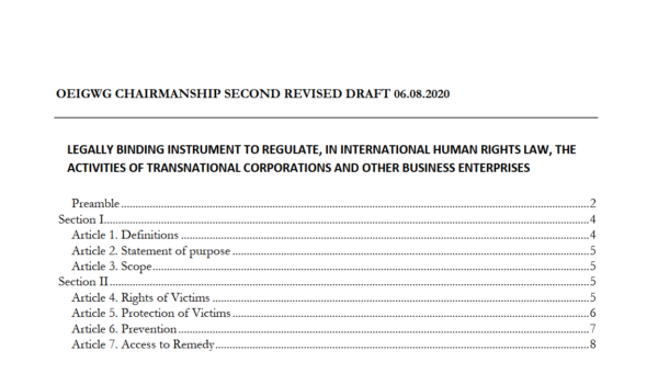 2nd Revised Draft of the UN Binding Treaty